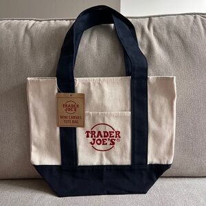 Trader Joe’s Mini Canvas Tote Bag - Blue